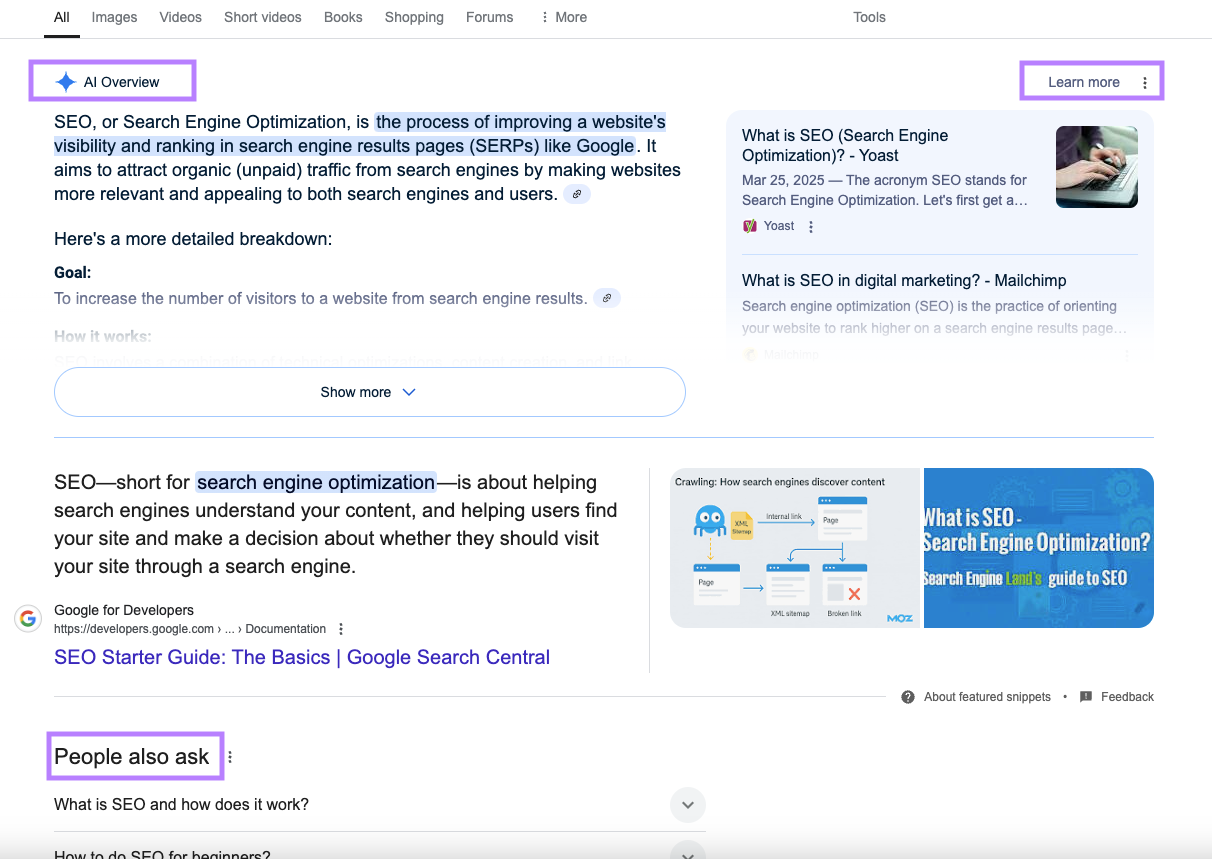 Reviewing AI Overviews