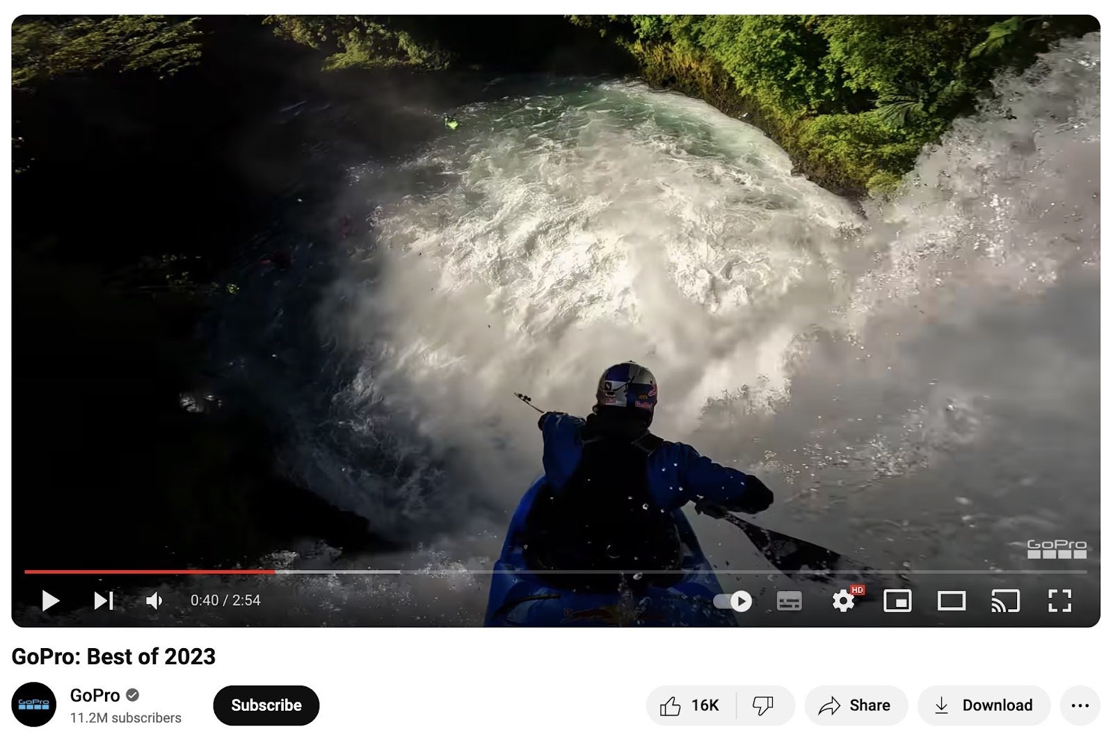 GoPro Best of 2023 YouTube video.