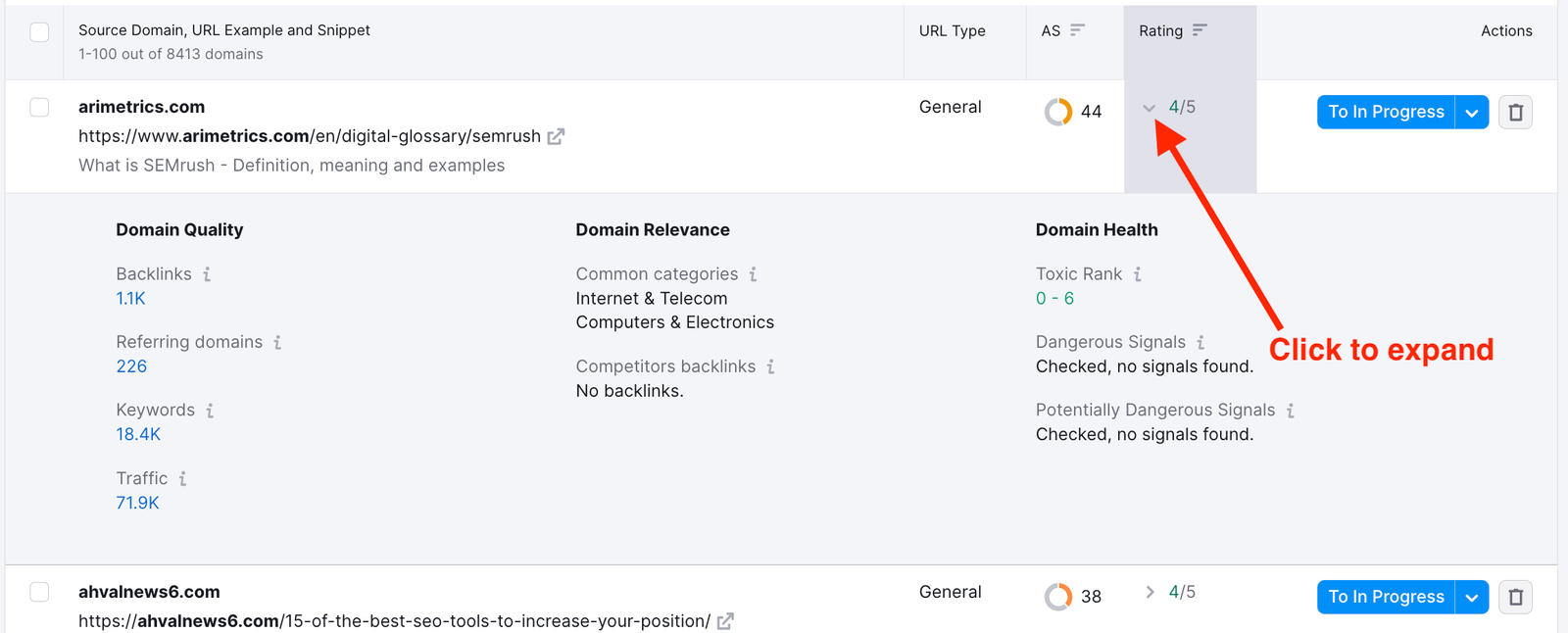 Reviewing Your Link Building Prospects (Prospects Report) image 7