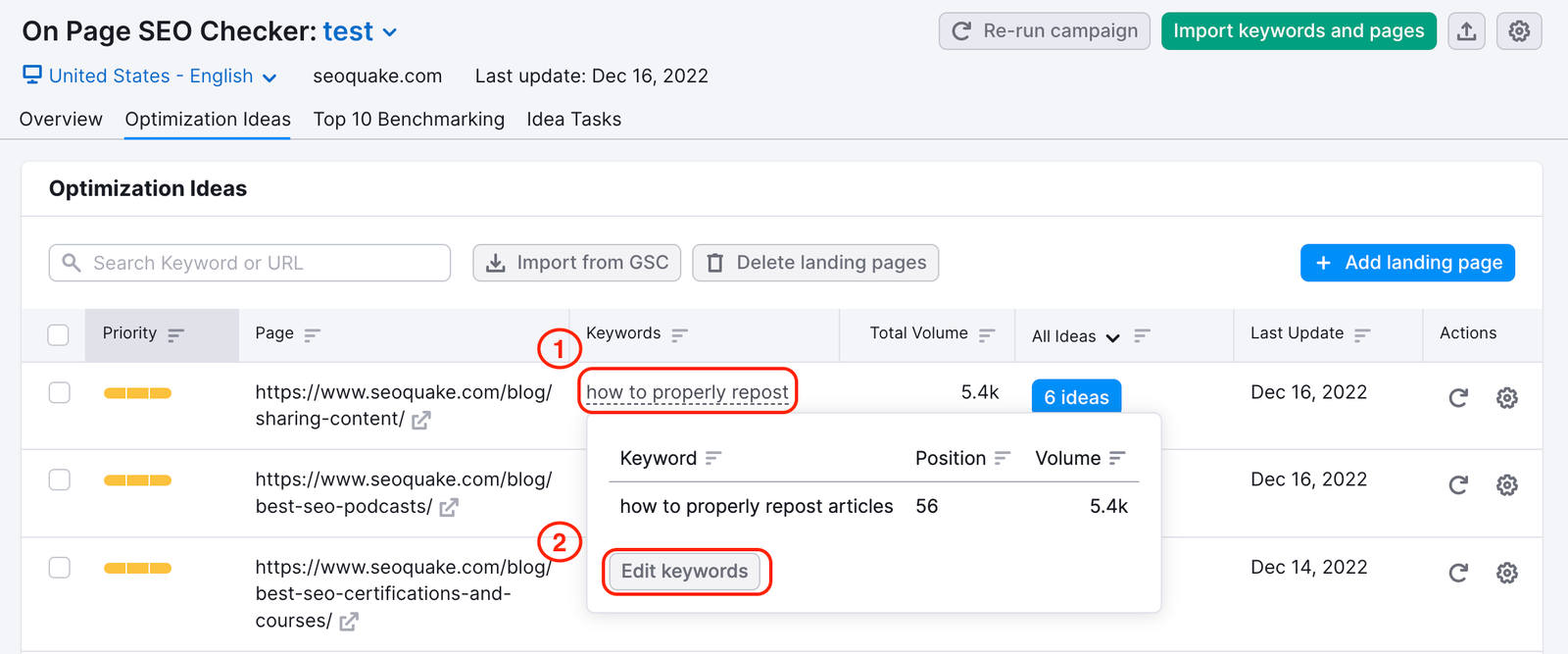 edit keyword