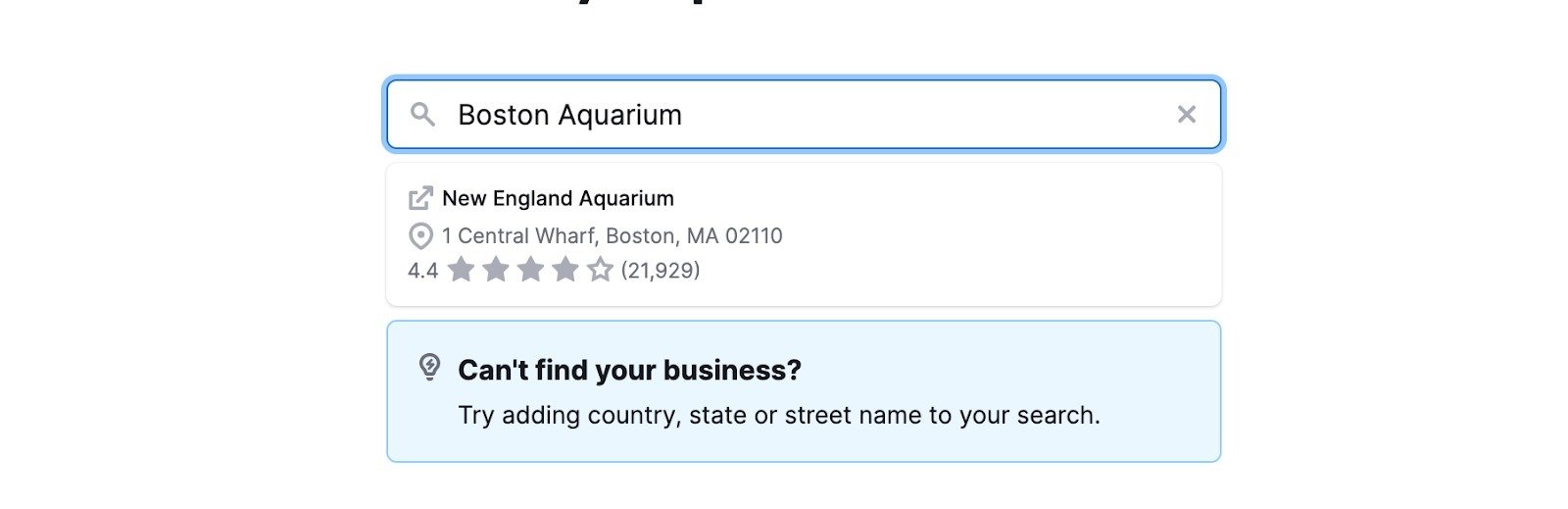 To get started, users enter the name of the business they want to track into the tool&rsquo;s search bar.