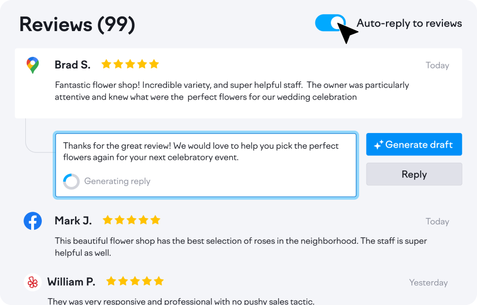 An example of the AI-generated reply in English.